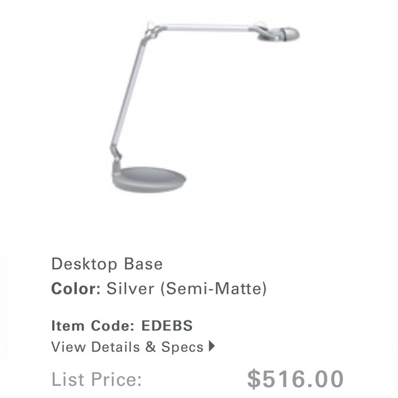 NWT! Humanscale Element 790 LED Task Light Desk Lamp Silver - Picture 2 of 7